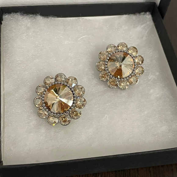 Miu Miu Floral Clip Earrings - Picture 1 of 4